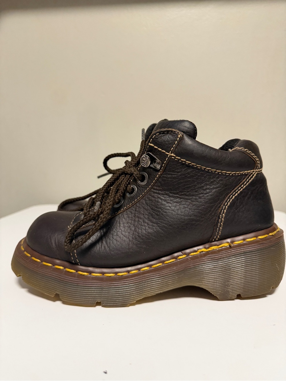 Vintage Dr. Martens 8542 Chunky Platform Leather Boots Womens US 6 UK 4 EU 37